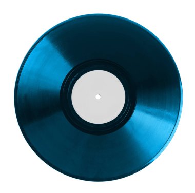 Beyaz arkaplanda renk plağı kaydı, üst görünüm