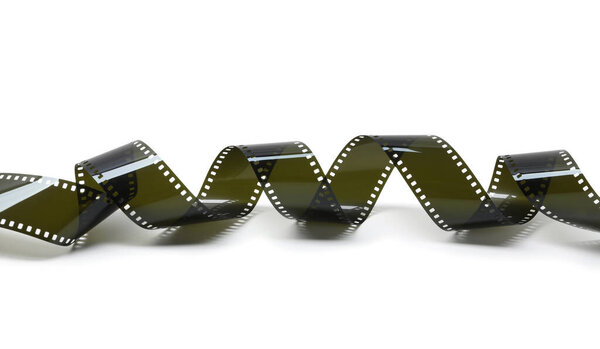 Полоса фотопленки, изолированная на белом