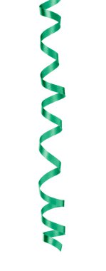 Beyaz arka planda yeşil serebentin. Parti dekoru