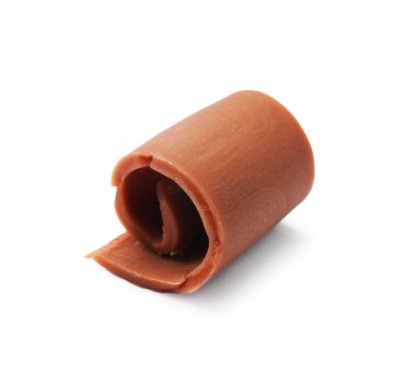 Lezzetli çikolatalı tereyağı, yalıtılmış beyaz.