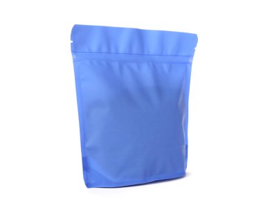 Bir fermuarlı stand-up kesesi beyaza izole edilmiş. Tasarım için model