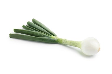 Taze taze soğan, beyaz üzerinde izole.