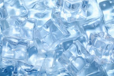 Arkaplan olarak temiz buz küpleri, yakın plan
