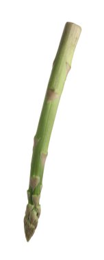 Bir çiğ kuşkonmaz mızrağı beyaza saplanmış.