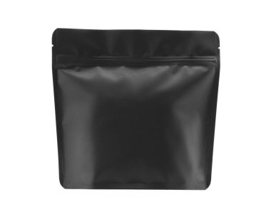 Fermuarlı stand-up kesesi beyaza izole edilmiş. Tasarım için model