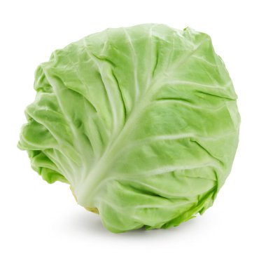 Taze bir lahana beyazda izole edilmiş.