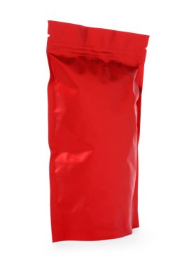 Bir fermuarlı stand-up kesesi beyaza izole edilmiş. Tasarım için model