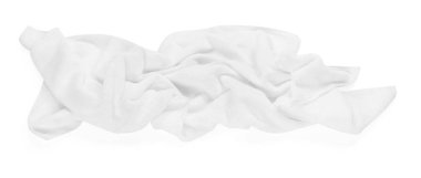 Bir terry havlu beyaz, üst manzara izole