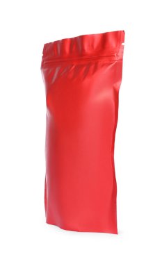 Bir fermuarlı stand-up kesesi beyaza izole edilmiş. Tasarım için model