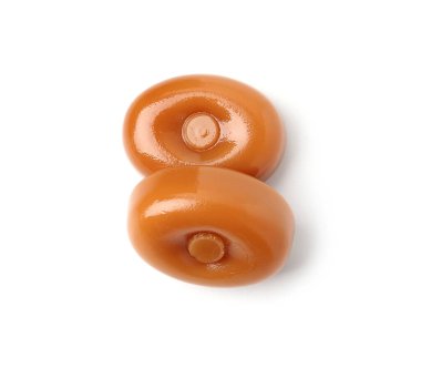 Lezzetli, sert şekerlemeler beyaz, üst manzara