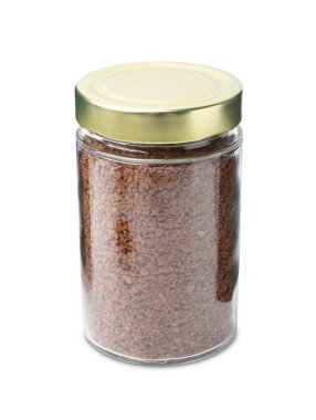 cam üzerine beyaz izole hazır kahve