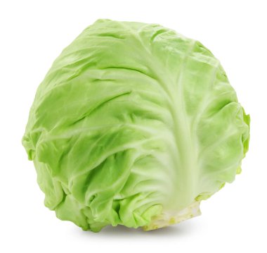 Taze bir lahana beyazda izole edilmiş.