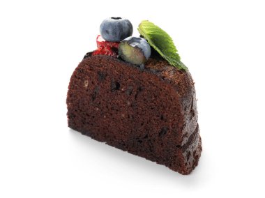 Naneli ve yaban mersinli lezzetli çikolatalı kek.