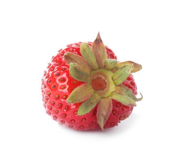 bir taze olgun çilek beyaz izole