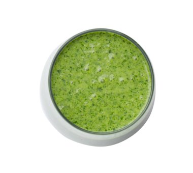Bir bardak sağlıklı ıspanaklı smoothie.