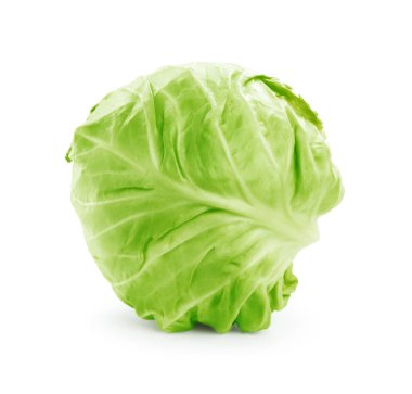 Taze bir lahana beyazda izole edilmiş.