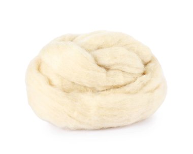 Beyazda izole edilmiş hissetmek için yumuşak yün