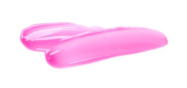 Parlak pembe dudak parlatıcısı beyaza izole edilmiş.