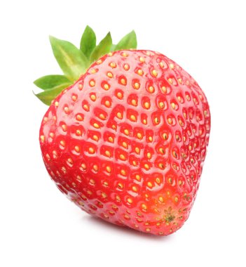 bir taze olgun çilek beyaz izole