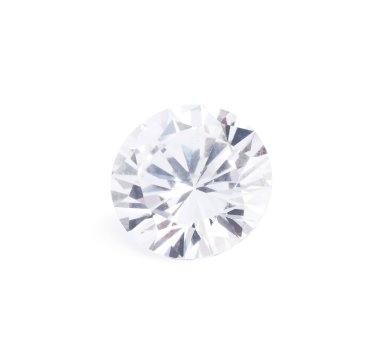 Beyaz arka planda güzel, parlak bir elmas