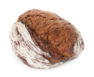 Taze ekmek üzerinde beyaz izole