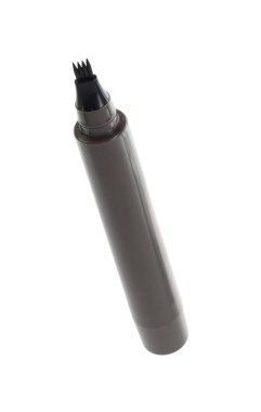 Bir adet sıvı kaş kalemi beyaza izole edilmiş.