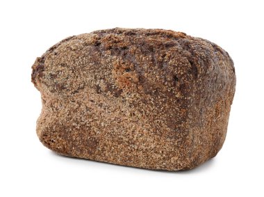 Çavdar ekmek üzerine beyaz izole