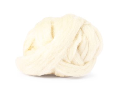 Beyazda izole edilmiş hissetmek için yumuşak yün