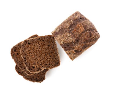 Beyaz renkte taze çavdar ekmeği kes.