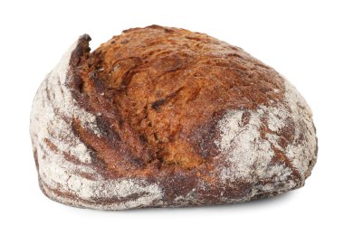 Taze ekmek üzerinde beyaz izole