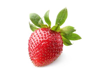 bir taze olgun çilek beyaz izole