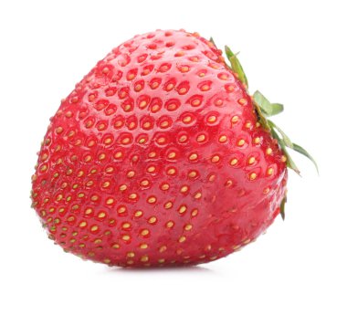 bir taze olgun çilek beyaz izole