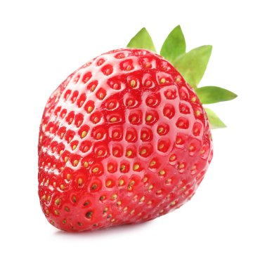 bir taze olgun çilek beyaz izole