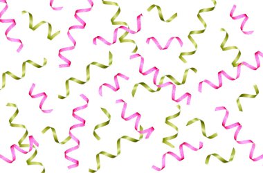 Beyaz arkaplana çarpan renkli yılan flamaları