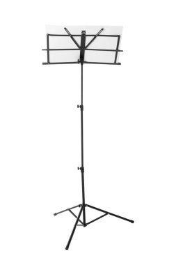 Beyazlar üzerinde izole müzik sayfaları ile durun