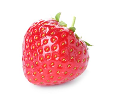 bir taze olgun çilek beyaz izole