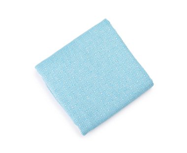 Bir plaj havlusu beyaz, üstten görünüyor.