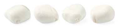 Mozzarella beyaz sette izole edildi. İtalyan peyniri