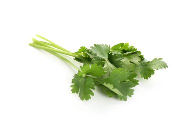 Beyaz üzerine izole edilmiş aromatik kişniş karışımları.