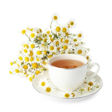 Fincanda Aromatik çay ve beyaz papatya çiçekleri