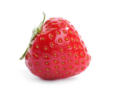 bir taze olgun çilek beyaz izole