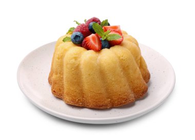 Böğürtlenli ve nane aromalı leziz kek.