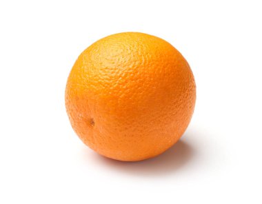 Bir sulu portakal beyaza izole edilmiş.