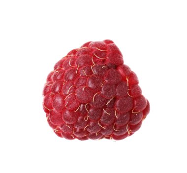 Taze olgun bir ahududu beyaza izole edilmiş.