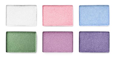 Beyaz arka planda farklı bir göz farı, set. Gölgelerin Paleti