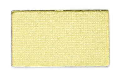 Palet için göz farı doldurma tepsisi beyazda izole edilmiş, üst manzara. Sarı Ton