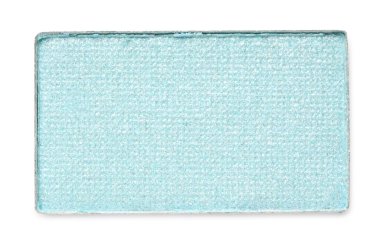 Palet için göz farı doldurma tepsisi beyazda izole edilmiş, üst manzara. Açık mavi tonda