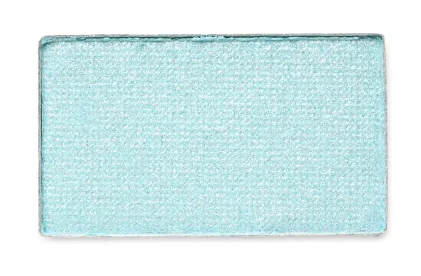 Palet için göz farı doldurma tepsisi beyazda izole edilmiş, üst manzara. Açık mavi tonda