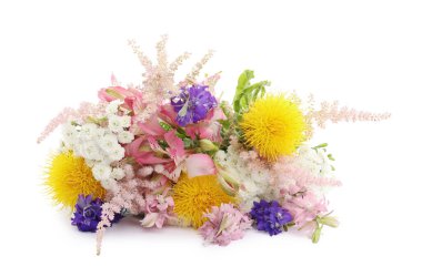 Beyaz bir demet güzel çiçek.