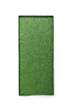 Palet için göz farı doldurma tepsisi beyazda izole edilmiş, üst manzara. Yeşil ton